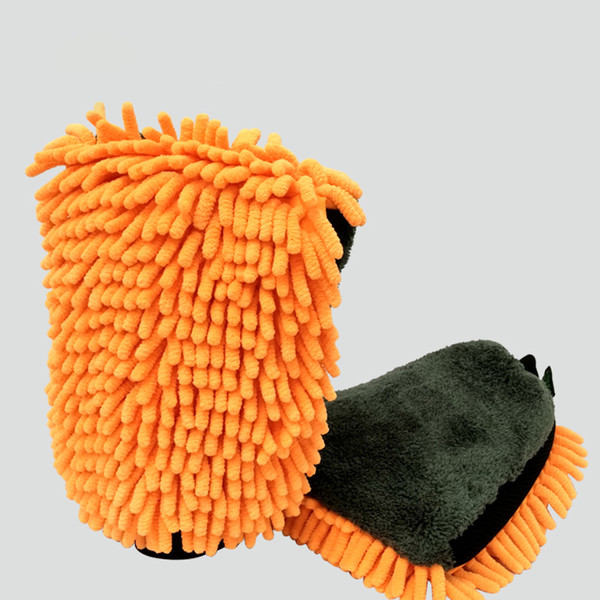 Chenille Coral Velvet Glove Large Double Car Washing Glove Waterproof Durable Car Care Be Easy To Use