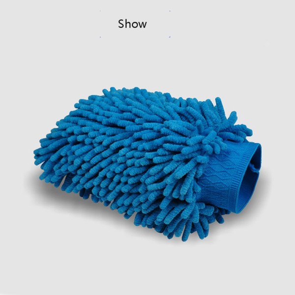 Car washing gloves double-sided with waterproof chenille gloves duster coral insect Plush thickening cleaning gloves for multifunctional