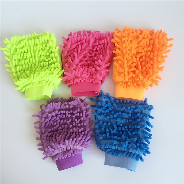 Microfiber Chenille Wash Mitt Car Cleaning Washing Mitt Glove Microfibre Noodle Sponge Cloth Wholesale Car Washer