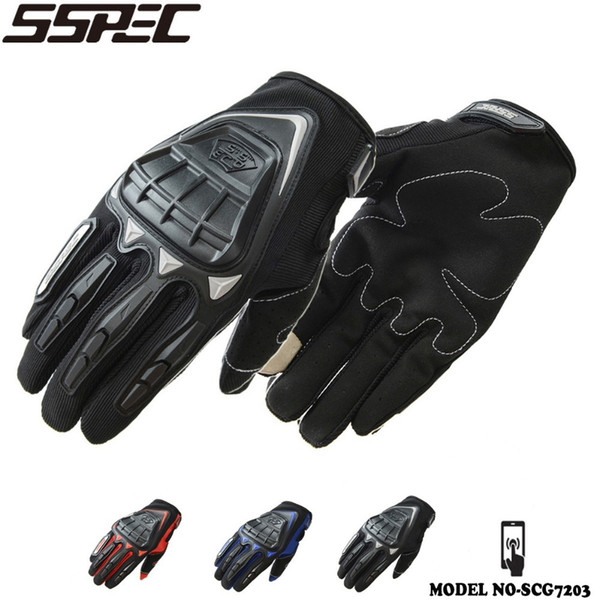 SSPEC Motorcycle Gloves Breathable Summer Motocross Off-Road Racing Full Finger Guantes Moto Gloves Knight Riding Motorbike luva