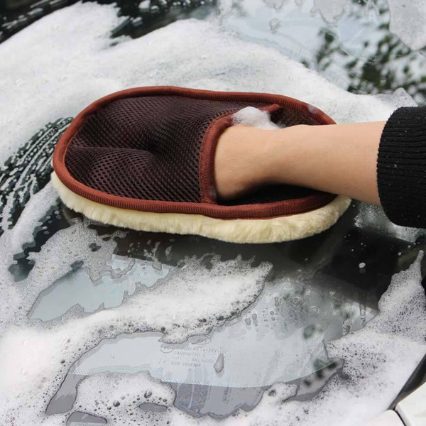 Car Care Cleaning Brushes Polishing Mitt Brush Super Clean Wool Car Wash Glove Soft Care Cleaning Tool