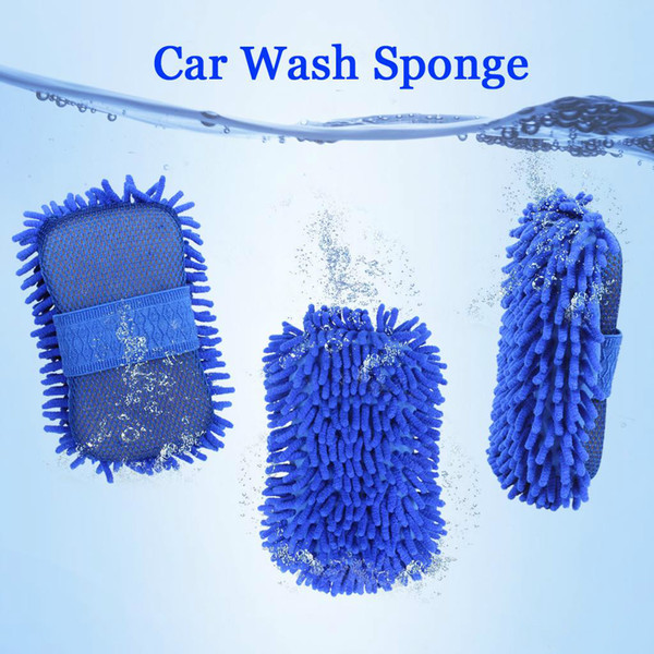 Car Washing Sponge Glove Microfiber Chenille Sponge Washer Towel Duster Motorcycle Truck Cleaning Cloth Tool Home Window Desk Dust Cleaing