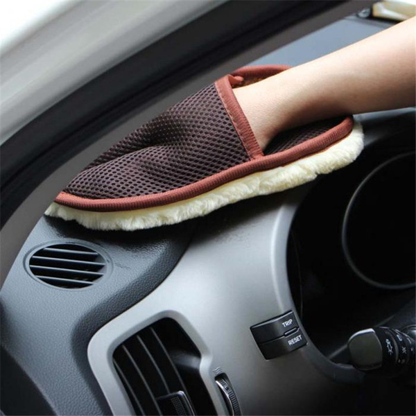 Car Care Cleaning Brushes Polishing Mitt Brush Super Clean Wool Car Wash Glove Soft Care Cleaning Tool