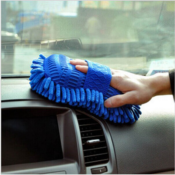 1pcs Dark Blue Microfiber Car cleaning Brush dust cleaner kitchen tools glass cleaner Micro Fiber Windows Cleaning Brush