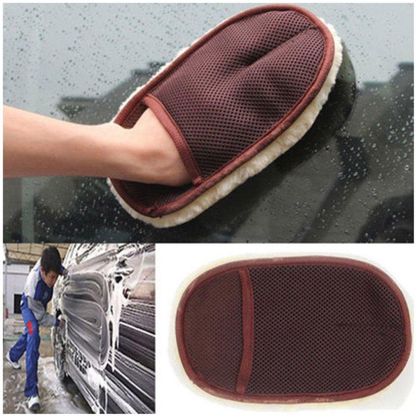 Car Cleaning Glove Wool Wash Brush Mitten Soft Car Wash Gloves Auto Care Tool Super Clean Car Wash Glove Soft Care Cleaning Tool FFA899