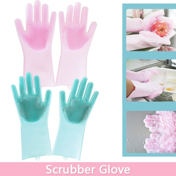Household Magic Washing Gloves Heat Resistant Anti Scald Cleaning Gloves Resuable Non Stick Oil Clean Tools Durable MMA834 6pair