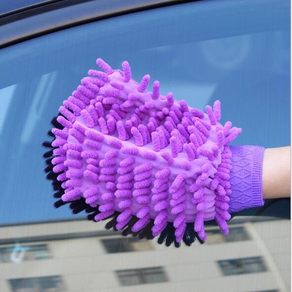 Car Washing Sponge Glove Microfiber Chenille Sponge Washer Towel Duster Motorcycle Truck Cleaning Cloth Tool Home Window Desk Dust Cleaing