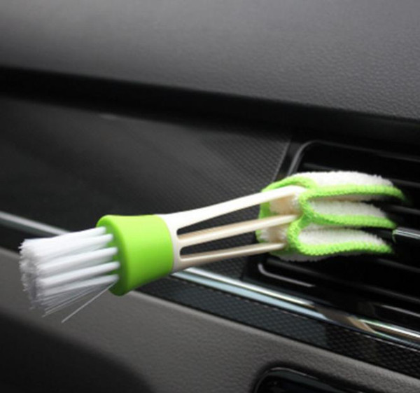 2018 Portable Double Ended Car brush Air Vent Slit Cleaner Brush Dusting Blinds Keyboard Cleaning Brush
