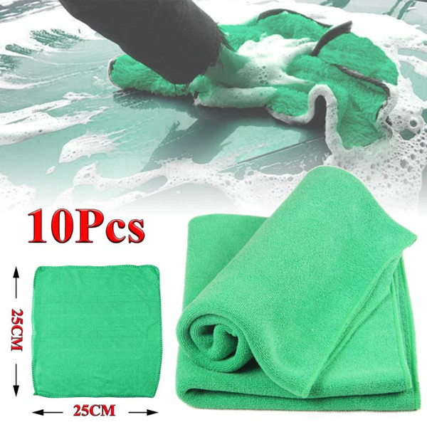 10x Microfiber Washcloth Car Wipers Cleaning Soft Cloth Car Towel No-Scratch Rag Polishing Detailing Cleaning Towel