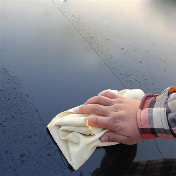 45X60CM Auto Natural Chamois Cleaning Cloth Car Care Wash Suede Absorbent Quick Dry Towel Streak Lint Free HHA143