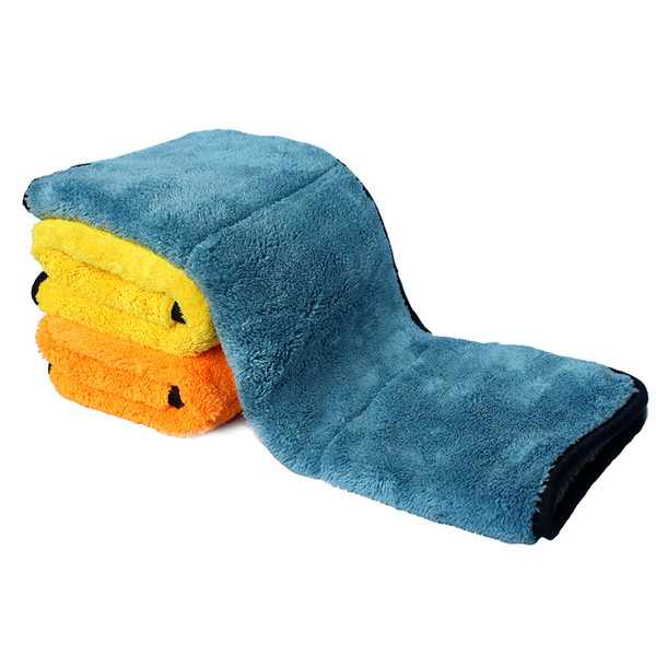 1pc 800gsm 45x38cm Microfiber Car Cleaning Cloth Super Thick Plush Microfibre Detailing Wax Polishing Towel Car Care