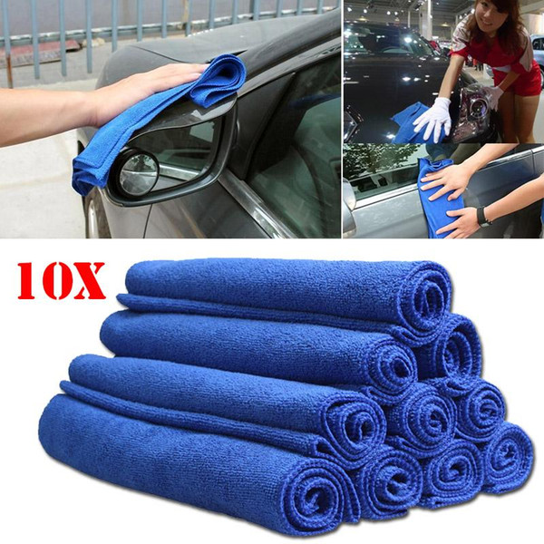 dh YENTL carcare 10pcs Car 30*70cm Thick Plush Microfiber Car Cleaning Cloth Car Washing Wax Polishing Detailing Towel Cleaner Free shipping