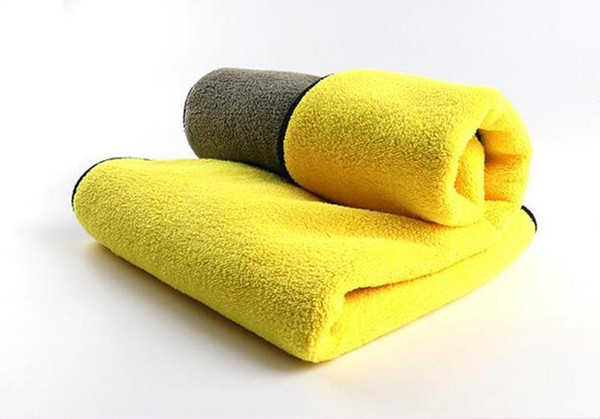 2019year high qualityDouble-sided car wash towel microfiber towel thick plush polyester fiber car cleaning cloth car care cloth