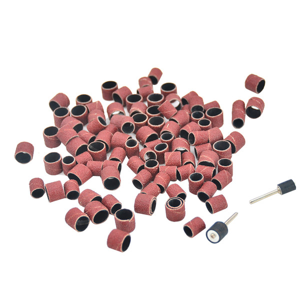 100PCS/Set Sanding Drum Sleeves Sand Paper Disc Grinding Wheel Sandpaper Abrasive Wood Polishing Pad