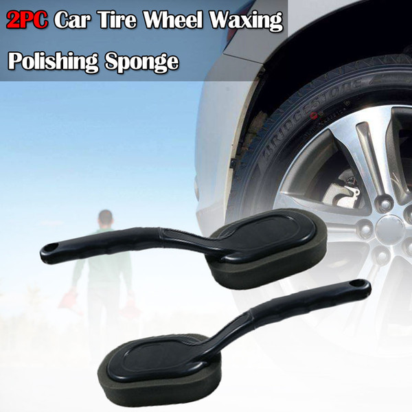 Auto & Car Tire Wheel Waxing Polishing Sponge Washing Cleaning Brush Long Handle waxing cleaning and polishing of car tires