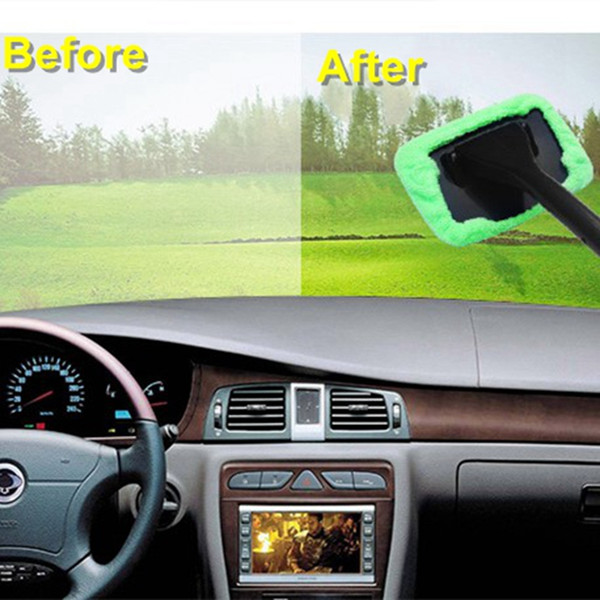Car Cleaning Wiper Tool Care Glass Towel Auto Window Cleaner Windshield Windscreen Microfiber Car Wash Brush Dust Long Handle
