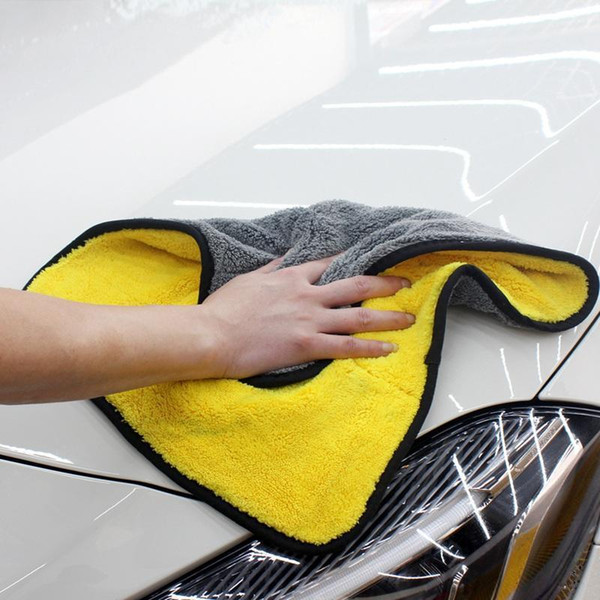 New Double Side Car Wash Towels Microfiber Washing Drying Towel Thick Plush Polyester Fiber Car Cleaning Cloth Auto Care HHA162
