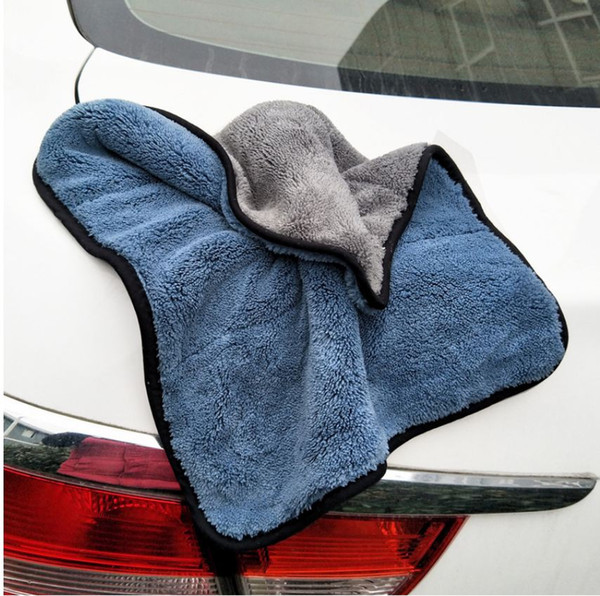 New Car Care Polishing Wash Towels Plush Microfiber Washing Drying Towel Strong Thick Plush Polyester Fiber Car Cleaning Cloth (Retail)