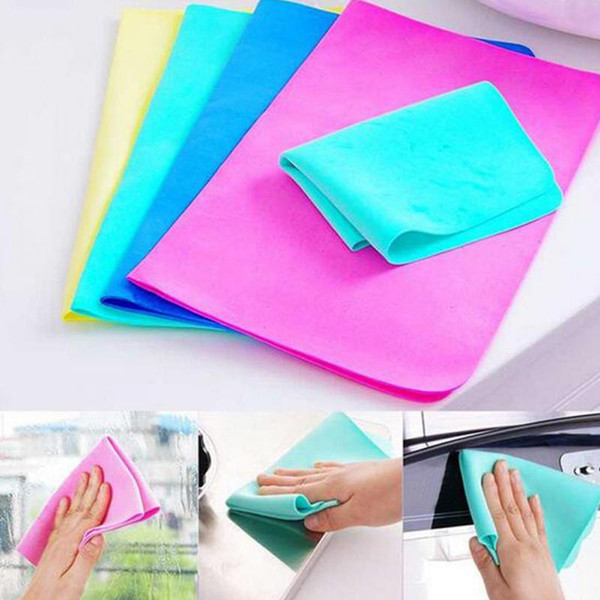 Synthetic Chamois Leather Absorb Car Washing Wipe Towel Cloth Brand New and 5pcs/set random color