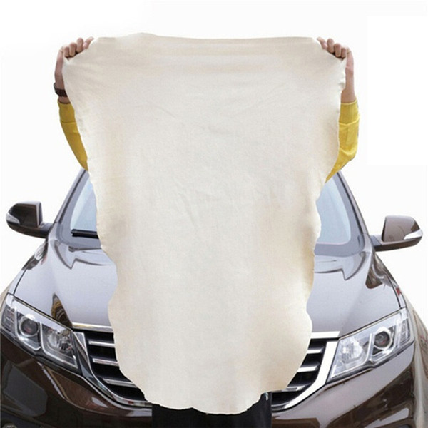 Natural Chamois Leather Car Cleaning Cloth Genuine Leather Wash Suede Absorbent Quick Dry Towel Streak Free Lint Free 5 Size(Retail)