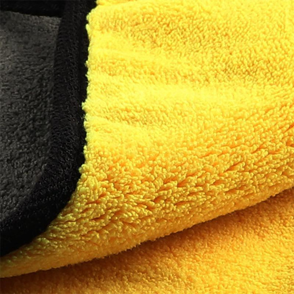 Double-sided car wash towel microfiber towel plush polyester fiber car cleaning cloth