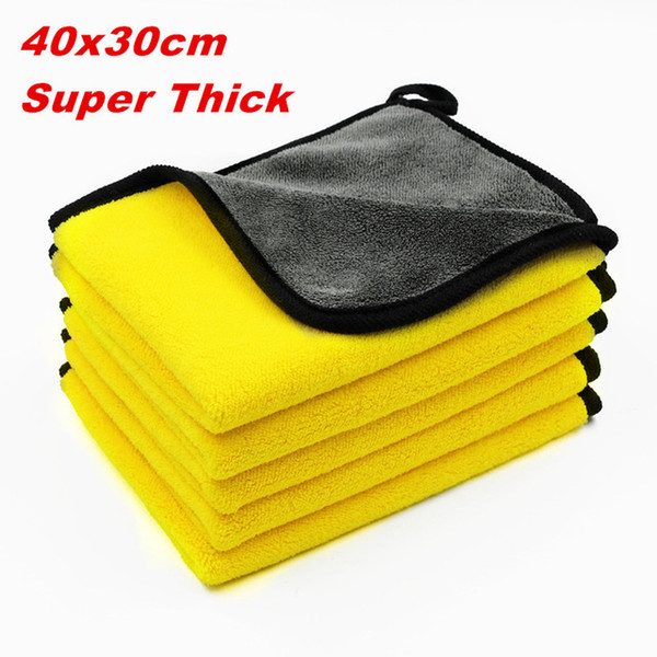 5 pcs 600gsm Car Wash Microfiber Towels Super Thick Plush Cloth For Washing Cleaning Drying Absorb Wax Polishing