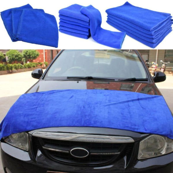 Blue Large Microfiber Car Wipers Cleaning Cloth Soft Car Towel No-Scratch Rag Polishing Detailing Towel