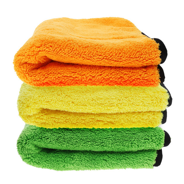 45 * 38 Car-Styling Two-Color Double-Sided Thick Super-Absorbent Coral Cashmere Towel for Car Washing High Quality