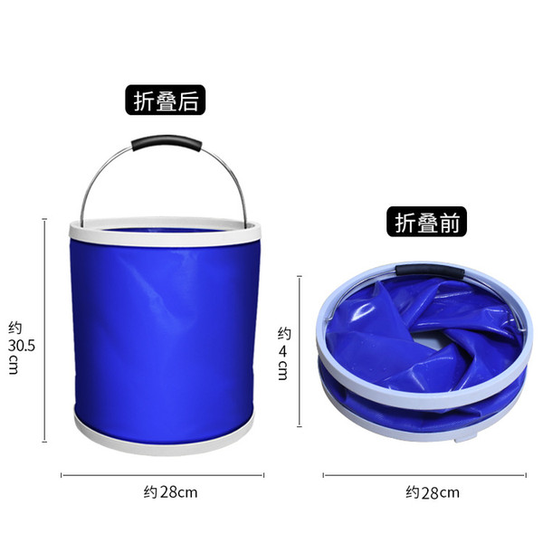 20L Collapsible Bucket Multi-functional Portable Fishing Bucket Vehicle Cleaning Oxford Cloth Outdoor