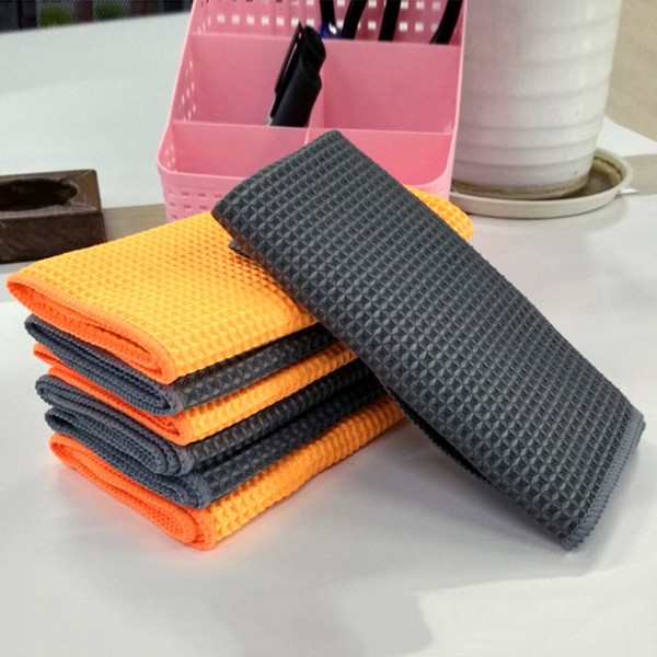 Microfibre Car Cleaning Cloths Waffle Polishing Wipe Auto Cleaning Absorbent Drying Towel