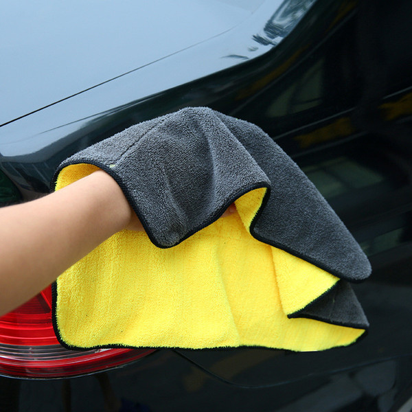 Car Care Polishing Wash Towels Plush Microfiber Washing Drying Towel Strong Thick Plush Polyester Fiber Car Cleaning Cloth 3pcs/set