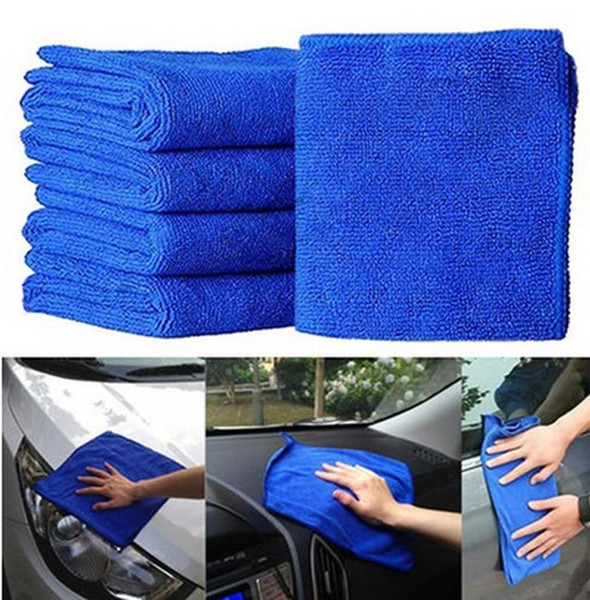 30*30 Newest Practical 10PCS Blue Soft Absorbent Wash Cloth Car Auto Care Microfiber Cleaning Towels Car Wash Clay Car Cleaning