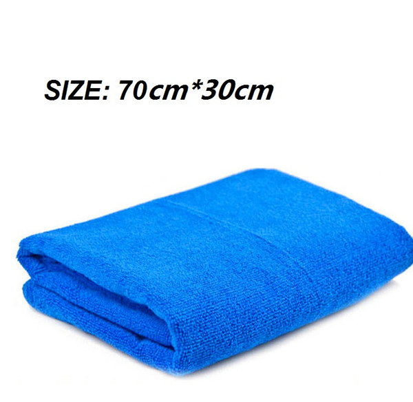 Blue Soft Absorbent Wash Cloth Car Towel Microfibre Car wash Cloth 70cm*30cm