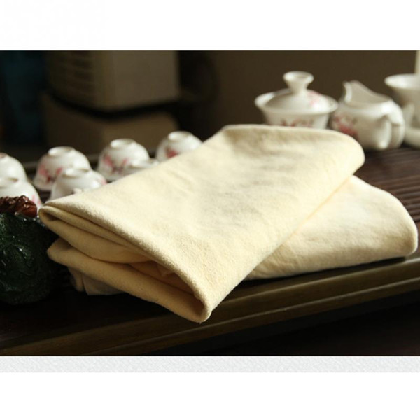 AutoCare Extra Large Auto Car Natural Drying Chamois (45x55cm approx) Deerskin Cleaning Cham Genuine Leather Cloth