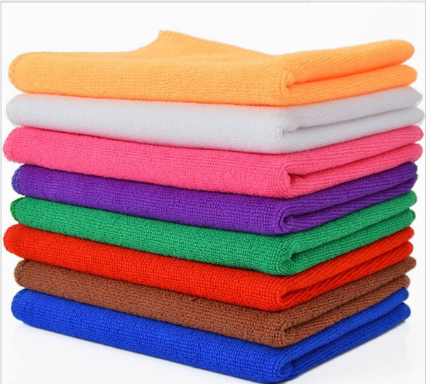 30*30cm Microfiber Car Cleaning Towel Microfibre Car wash Cloth Hand Towel Microfiber Towel Car Dry pad kitchen cleaning towels