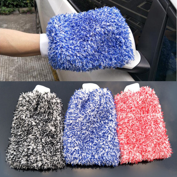 Soft Absorbancy Glove High Density Car Cleaning Ultra Soft Easy To Dry Auto Detailing Microfiber Madness Wash Mitt Cloth Towel