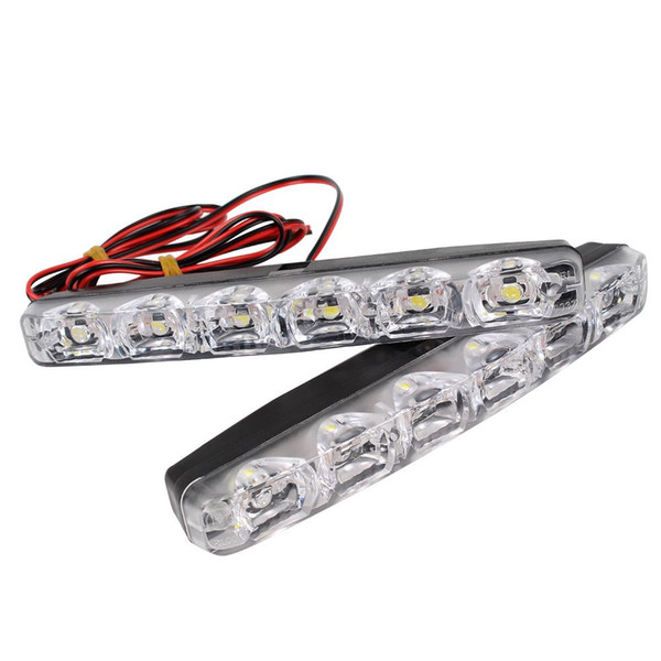2pcs LED Car Daytime Running Lights DRL 6 LEDs DC 12V 6000K Automobile light Source Car Styling Waterproof