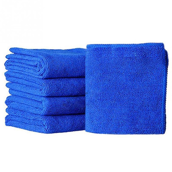 5pcs/set Microfibre Cleaning Auto Soft Cloth Washing Cloth Towel Duster Blue Soft Absorbent Wash Cloth Car Auto Care 25*25cm