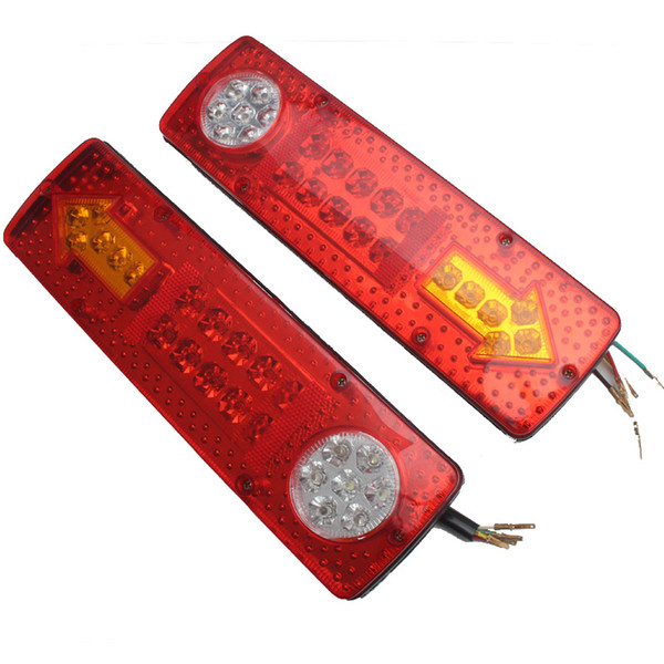 12V High Quality 23 LED Trailer Tail Braking Turning Reversing Lights 2PCS Caravan Trailer Tail Lights Warning light