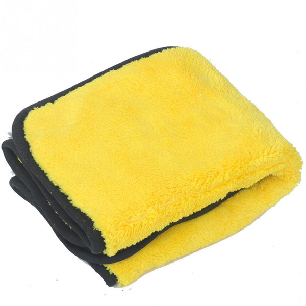 Random Color Car Care Wax Polishing Detailing Towels Car Washing Drying Towel Super Thick Plush Microfiber Car Cleaning Cloth
