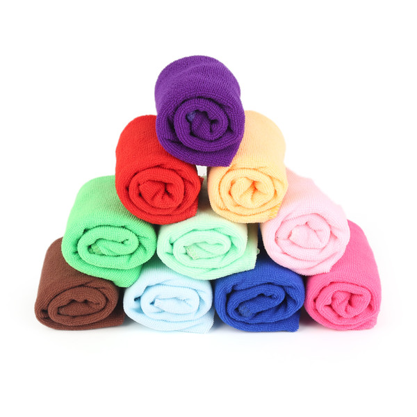 Car Wash Cleaning Brush 30cm * 30cm Soft Microfiber Cleaning Towel Car Auto Wash Dry Clean Polish Cloth towel 10Pcs/set Random color