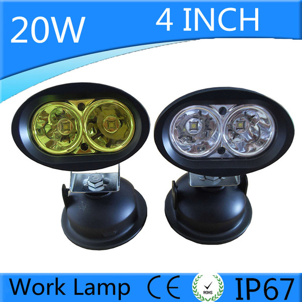 20W LED Work Light Worklight 12V Fog Lamp Offroad Working Light For ATV SUV Motorcycle Truck Boat Spotlight Car Styling 1 pcs