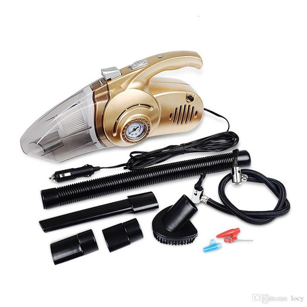 Auto Car Vacuum Cleaner Air Pump Tire Tyre Air Pressure Tester With Lighting wet dry 4 in 1 cigarette lighter Dc12V 96W Portable