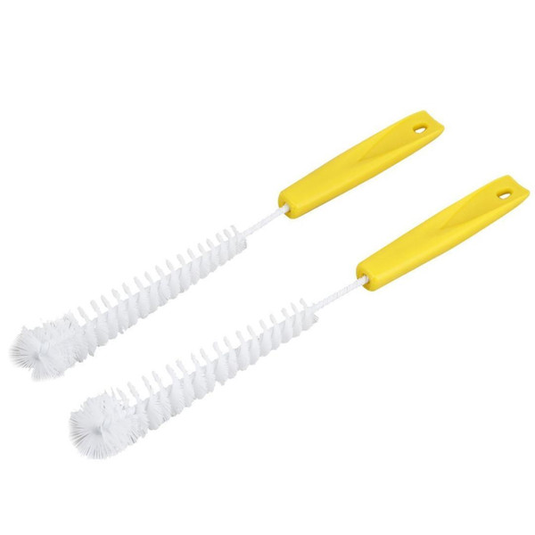 2Pcs 27cm Long Yellow Car Auto Wheel Brush Cleaning Tool