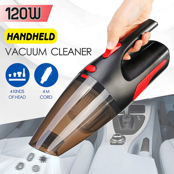 120W Car Wireless Vacuum Cleaner Handheld Portable Rechargeable Vacuum Cleaner Easy Using Quick Charge Wet Dry For Car Home
