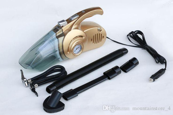 New 4 in 1 Multi-function Wet And Dry Dual Use Car Vacuum Cleaner Tire Inflator Pump Auto Air Compressor with LED Light