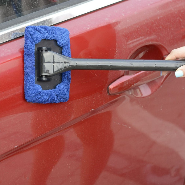 Hot Microfiber Auto Window Car Cleaning Long Handle Car Wash Brush Dust Care Windshield Towel Handy Washable Cleaner