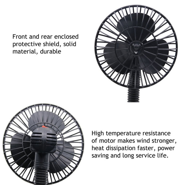 Universal 12V Car Inline Fan Portable 5 Inch Cigarette Lighter Wireless Fan Car SuppliesElectric Portable