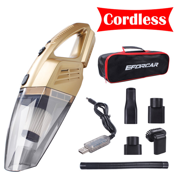 Car Vacuum Cleaner,EFORCAR Coreless Rechargeable Handheld Auto Vacuum Sweeper Vehicle Home Office Wrieless Dust Catcher Remover 12V 100W New