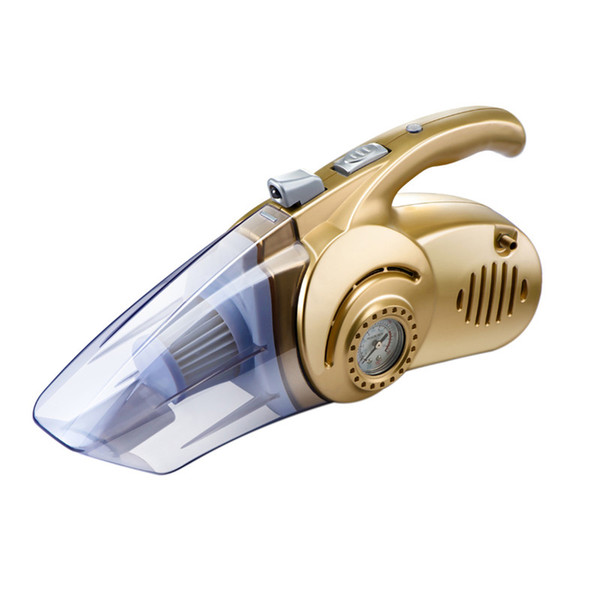 4 In 1 Multi-function Wet/Dry Car Vacuum Cleaner & Tire Inflator & Tire Pressure Gauge LED Light 120W Handheld Vacuum